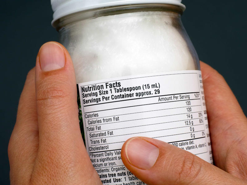 A label with nutritional facts